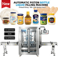 Machine de remplissage automatique pour bouteilles et pots de pâte de sésame épaisse, crème sure, fromage liquide, vinaigrette, tartar, pesto, sauce, mayonnaise