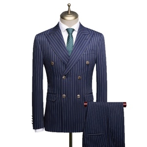 Completo da uomo due pezzi slim fit a righe con perline, <span class=keywords><strong>doppiopetto</strong></span>, casual, leggero, antipiega, best-seller transfrontaliero - Product Image 5