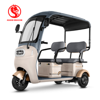 Tricycle électrique à 3 roues ASIAN DRAGON avec toit, 1000W, batterie au plomb-acide 60V, 3 vitesses, vélo cargo robuste pour les entreprises
