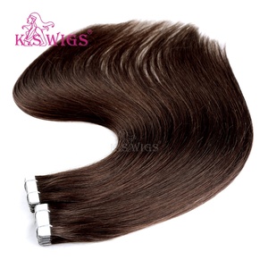 KSWIGS Venta Directa de Fábrica Extensiones de Cabello Adhesivas 100% Cabello Chino Multicolor Cabello Virgen Remy Sin Enredos - Product Image 1