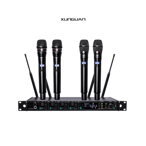 Ad4q Đúng Đa dạng IR Hồng Ngoại 4 Kênh Không Dây Microphone Kim Loại <span class=keywords><strong>Receiver</strong></span> Và Cầm Tay Cho Buổi Hòa Nhạc - Product Image 2