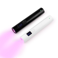 Lampe à Ongles LED 9W Portable et de Bureau, Design 2-en-1, Écran Tactile HD, Mini Lumière Flash à Catalysation Rapide, pour la Polymérisation des Faux Ongles, Recharge Type-C