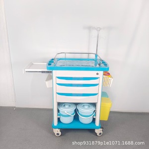 Medical <b>Storage</b> <b>Cart</b> Stainless Steel Rectangle Multifunctional With Drawers And Wheels For Hospital Use - Product Image 2