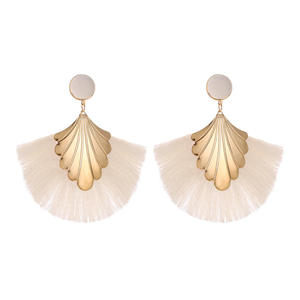 Boho ต่างหูขนนกผู้หญิงหรูหราขนาดใหญ่ยาวห้อยต่างหูพู่ขนาดใหญ่ห้อยต่างหู - Product Image 2