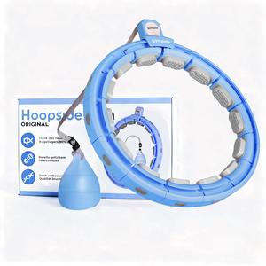 Thiết bị tập thể dục Xoay 360 độ Nhẹ có thể điều chỉnh Acrylic Phòng tập thể dục Vòng tròn vòng eo Giảm cân Tập thể dục Sử dụng màu xám - Product Image 4