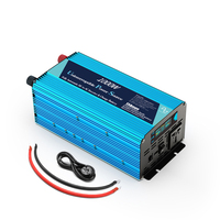 Onduleur à onde sinusoïdale pure UPS 2000W 3000W 4000W avec chargeur, alimentation sans interruption, onduleur solaire DC 12V 24V vers AC 220V