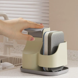 Reusable Kitchen Soap Dispenser Kitchenware Easy To Clean Soap Dispenser with Sponge <b>Holder</b> Liquid Soap Press Box Countertop - Product Image 3