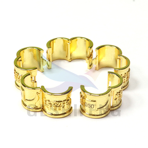 Geshifeng 8Mm Binnenmaat Koperen Materiaal Gouden Print Open Duif Poot Ringen Vogel Voet <span class=keywords><strong>Ring</strong></span> - Product Image 3