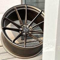 Jantes forgées sur mesure XINLAI 1 pièce, 19-21 pouces, bronze satiné, à rayons fendus, 5x112 5x120 pour Audi BMW Mercedes