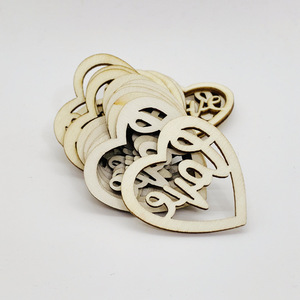 Wooden Heart Shape Lettering <b>Wedding</b> Decorations Openwork Carving European Style Home Decor Valentine's Day <b>Props</b> - Product Image 1