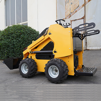 Kostenloser Versand Mini-Radlader mit Heckbagger Diesel-Lader Mini-Frontlader 300/400kg Kleiner Radlader