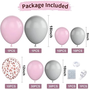 <span class=keywords><strong>Kit</strong></span> de 95 ballons roses, gris et blancs pour guirlande et arche, idéal pour la décoration de salle de mariage, toile de fond d'<span class=keywords><strong>anniversaire</strong></span> à thème, fournitures de ballons pour les fêtes - Product Image 5