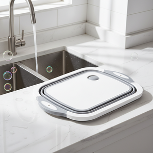 <span class=keywords><strong>Planche</strong></span> à Découper Pliable 3-en-1 Multifonctionnelle en Bambou et Bois <span class=keywords><strong>pour</strong></span> Évier ou Utilisation Alimentaire - Product Image 4