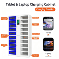 Armoire de rangement multifonctionnelle personnalisable avec reconnaissance d'empreintes digitales et de visage pour tablettes, ordinateurs portables et smartphones