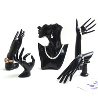 SESI en gros plâtre main moule bijoux présentoir support noir peinture anneau Bracelet collier bracelet bijoux affichage
