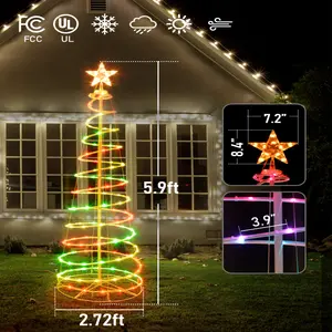 Ứng dụng điều khiển từ xa thông minh RGB bendable Cây giáng sinh với đèn trang trí nội thất cho khu vườn ngoài trời