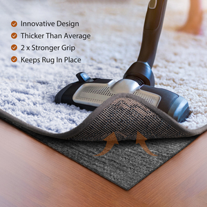 Modern Style 2x8 Feet <b>Thin</b> Non-Slip <b>Rug</b> Gripper Plush Cushioned Machine Made Polyester PVC Backing Carpet Padding Hardwood - Product Image 4