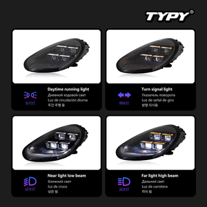 Per Porsche <span class=keywords><strong>Cayman</strong></span> 987.2 2009-2012 Gruppi Ottici Anteriori Stile Boxster Conversione LED Matrix - Product Image 4