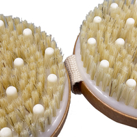 Brosse exfoliante pour le corps en bois de hêtre Munkcare, à poils de cheval, pour usage humide/sec, élimine les odeurs/déshumidifie, stimule la peau, réduit