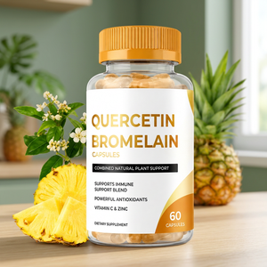 Capsules de Quercétine et Bromélaïne, 60 unités, Complément de Soutien Immunitaire avec Vitamine C, Zinc, Formule Antioxydante, Mélange Végétal Naturel - Product Image 3