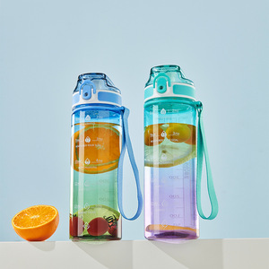 Bán buôn 32oz 1L Gradient màu nước nhựa chai xách tay thể thao du lịch <span class=keywords><strong>cup</strong></span> với uống trực tiếp tính năng cho động lực - Product Image 1