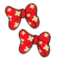 Patchs thermocollants personnalisés en tissu chenille brodés en 3D avec logo en relief, motif fleur et cœur, pour sacs, sacs à dos et chapeaux