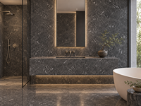 Dalles de marbre gris Gordon, pierre naturelle, pour comptoirs de cuisine, murs de salle de bain, carreaux de sol, marches d'escalier et dessus de meubles de salle de bain