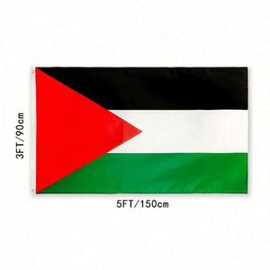 Bandera Nacional Palestina Personalizada para Exteriores, 3x5 Pies (90x150cm), Poliéster, con 2 Ojales de Latón, Estilo de Vuelo Personalizado - Product Image 2