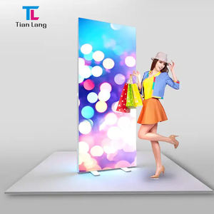 TianLang herramienta gratis doble cara impresión personalizada SEG LED telón de fondo sin marco tensión tela LED caja de luz para publicidad - Product Image 1