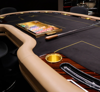 Table de poker ovale professionnelle de 94 pouces pour 10 joueurs, qualité casino, couleur personnalisée, logo personnalisé, table de jeu de mahjong LllM LIMITED