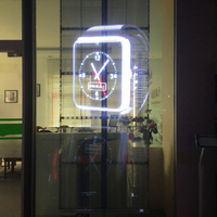 Écran LED flexible en film cristallin ultra-fin auto-adhésif transparent pour la publicité sur les vitrines des magasins