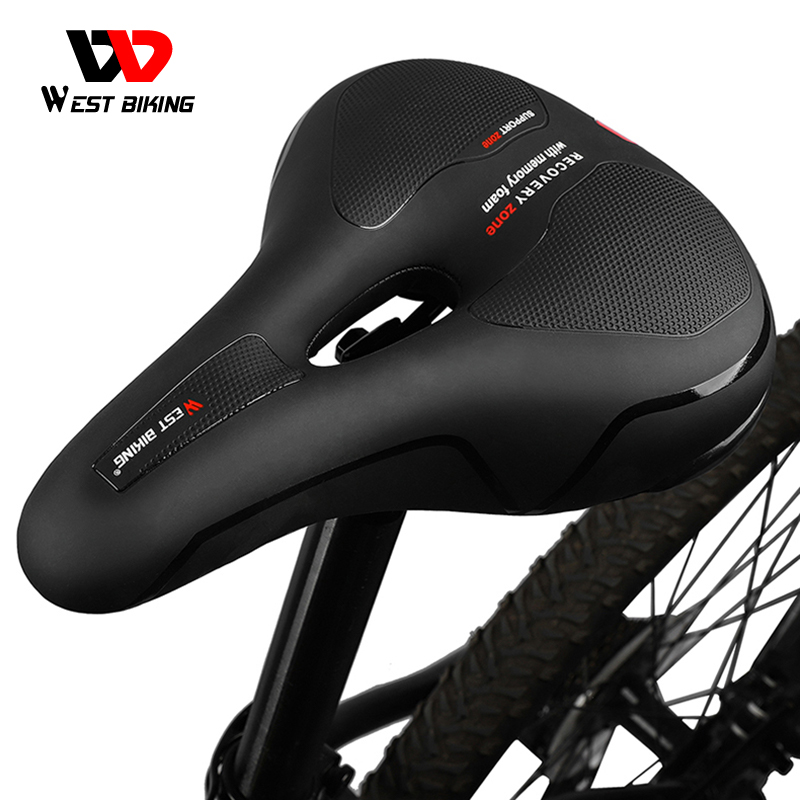 Велосипедное седло WEST BIKING, удобное амортизирующее ажурное, для горных велосипедов, нескользящее