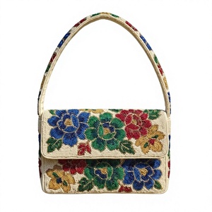 Handcrafted Embroidery Christmas Party Coin Purse for Women Colorful Traditional Needlework Cotton <b>Wallet</b> <b>Metal</b> Zipper Small - Product Image 1