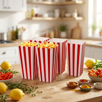 Boîte à Popcorn Poulet Frites Emballage Alimentaire Jetable en Carton Alimentaire Résistant à l'Huile Contenant à Snacks à Emporter