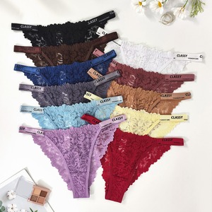 Slip a Vita Bassa Sexy e <span class=keywords><strong>Trendy</strong></span> con Ricamo in Pizzo, <span class=keywords><strong>Intimo</strong></span> Femminile Confortevole ed Economico - Product Image 2