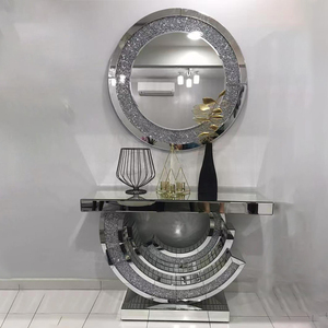 Bộ bàn trang điểm hình chữ nhật có gương, gương tường đính đá vụn, bộ nội thất phòng khách, giá cả cạnh tranh từ nhà máy - Product Image 1