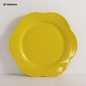 Service de vaisselle en porcelaine jaune brillante, forme irrégulière, 16 pièces, 24/32 pièces, pour hôtel/restaurant, service pour 4 personnes - Product Image 2
