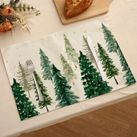 Napperons aspect lin 30x45cm en tissu polyester, sets de table modernes pour la maison et la cuisine, résistants à la chaleur, vente en gros, personnalisables
