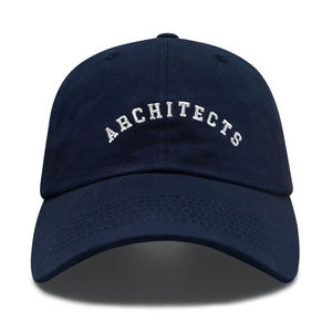 Custom Hats Embroidery <b>Navy</b> <b>Blue</b> <b>Cap</b> Regular Logo Text Factory Price Structured 6 Panel Unisex Men Baseball Hat - Product Image 3
