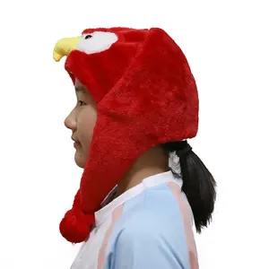 Topi ayam lembut berbulu topi flap telinga hewan lucu topi musim dingin nyaman untuk anak-anak remaja dewasa liburan grosir topi cheep