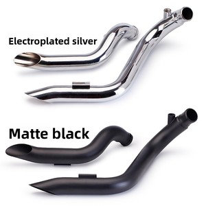 Tubo de Escape Recto para Harley-Davidson <span class=keywords><strong>Iron</strong></span> <span class=keywords><strong>883</strong></span>, Negro Mate y Plateado Electrolítico, XL883N/X48, Escape Corto - Product Image 2