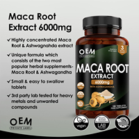 Capsules d'amélioration de la hanche et du sein des fesses usine Maca Strong Man Capsule Pilules d'extrait de racine de Maca noire Supplément de poudre de Maca