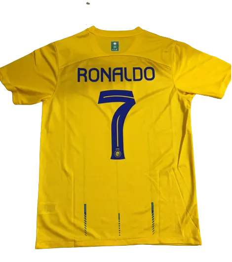 Al Nassr Casa #7 RONALDO Camisa De Futebol 2023 2024 Homens Camisetas Esportivas Uniforme De Futebol