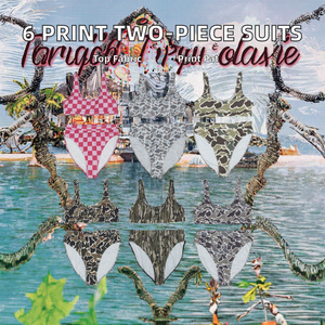 NO MOQ Adult 6 Print Woman Summer 2-Piece Swim Brief Swimsuits Washed Camouflage Matching High Quality Wholesale - Product Image 2
