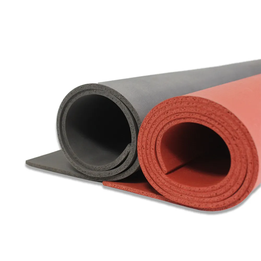 high temp electrically conductive wear resistance backed silicone rubber foam sheet