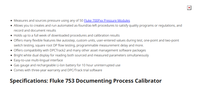 753 Documenting Process Calibrator Measuring & Analysing Instruments