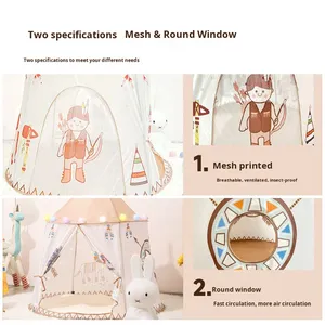 Vente en gros de fabricants de tentes pour enfants, intérieur, style château indien, yourte mongole, jouet, maison de jeu, porte simple en polyester - Product Image 5