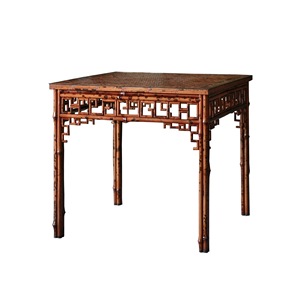 Juego de mesa y sillas de bambú Xiangfei de 6 piezas, muebles de comedor de estilo asiático, diseño original de bambú duradero. - Product Image 5