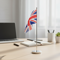 Drapeau de table intérieur réglable en acier inoxydable de 43 cm, couleur personnalisée, style moderne, promotionnel, logo personnalisé, pour événements sportifs et fêtes