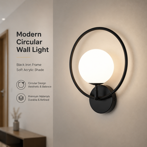 Applique Murale LED Moderne en Acrylique, CCT Sélectionnable, en Fer Noir, pour Intérieur, Chambre à Coucher, Chevet, 3000K 6000K - Product Image 2